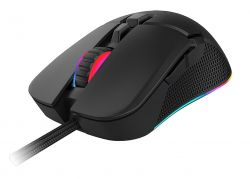 Мышь GamePro GM340, Black, USB, оптическая (сенсор Instant 725F), 7200 dpi, 7 кнопок, RGB подсветка, кабель 1.5 м, переключатели Huano - Картинка 4