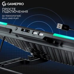 ��������� ��� �������� �� 15.6" GamePro CP590, Black, RGB ���������, 6 x 60 �� ���������� (24.6 dB 2860 rpm), ������/�������, 2xUSB 2.0, 360 x 255 x 28 ��, 820 �, ����������� �������� ������������ � ���� ������� - �������� 7