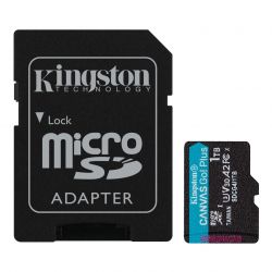 ����� ������ microSDXC, 1Tb, Kingston Canvas Go! Plus, Class 10 UHS-I U3 V30 A2, SD �������, �� 200/160 ��/� (SDCG4/1TB)