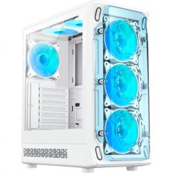 Корпус GameMax Starlight 2 AW, White, без БП, Mid Tower, для ATX / MicroATX / Mini-ITX, 1xType-C / 1xUSB 3.0 / 1xUSB 2.0, макс. CPU - 155 мм / VGA - 330 мм, 6x120 мм ARGB, боковая панель из закаленного стекла - Картинка 2