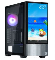 ������ Zalman Z10 DS, Black, Mid Tower, ��� ��, ��� ATX / Micro ATX / Mini ITX, 1xType-C / 2xUSB 3.0, ����. CPU - 173 �� / VGA - 395 ��, 1x120 �� ARGB / 2x120 ��, 15.6" LCD ����� (1920x1080), ������� ������ �� ����������� ������ - �������� 2