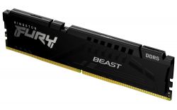 Память 8Gb DDR5, 6000 MHz, Kingston Fury Beast, Black, 30-36-36, 1.4V, с радиатором, EXPO (KF560C30BBE-8) - Картинка 2