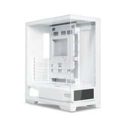 Корпус ALmordor QX25A LCD White, без БЖ, для ATX/MicroATX/Mini ITX, 1xUSB-С, 2xUSB-A 3.0, макс. CPU - 160 мм / VGA - 410 мм / PSU - 180 мм, скляні ліва та лицева панелі, LCD-екран 6.2" (ALQX25AWH_LCD) - Картинка 4