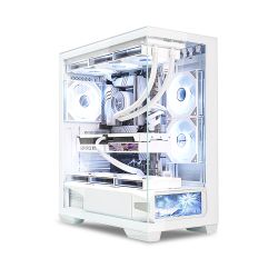 Корпус ALmordor QX25A LCD White, без БЖ, для ATX/MicroATX/Mini ITX, 1xUSB-С, 2xUSB-A 3.0, макс. CPU - 160 мм / VGA - 410 мм / PSU - 180 мм, скляні ліва та лицева панелі, LCD-екран 6.2" (ALQX25AWH_LCD) - Картинка 6
