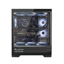 Корпус ALmordor QX25A LCD Black, без БЖ, для ATX/MicroATX/Mini ITX, 1xUSB-С, 2xUSB-A 3.0, макс. CPU - 160 мм / VGA - 410 мм / PSU - 180 мм, скляні ліва та лицева панелі, LCD-екран 6.2" (ALQX25ABK_LCD) - Картинка 2