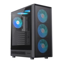  GameMax Storm 2 AB, Black,  , Midi Tower, ATX / Micro ATX / Mini-ITX, 1xType-C / 1xUSB 3.0 / 1xUSB 2.0, . CPU - 155  / VGA - 330 , 6x120  Blue LED,     ,  Fan x6