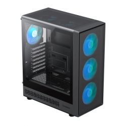 ������ GameMax Storm 2 AB, Black, ��� ��, Midi Tower, ATX / Micro ATX / Mini-ITX, 1xType-C / 1xUSB 3.0 / 1xUSB 2.0, ����. CPU - 155 �� / VGA - 330 ��, 6x120 �� Blue LED, ���� ������ �� ������������� ����, ��� Fan x6 - �������� 2