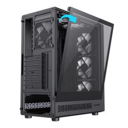 ������ GameMax Storm 2 AB, Black, ��� ��, Midi Tower, ATX / Micro ATX / Mini-ITX, 1xType-C / 1xUSB 3.0 / 1xUSB 2.0, ����. CPU - 155 �� / VGA - 330 ��, 6x120 �� Blue LED, ���� ������ �� ������������� ����, ��� Fan x6 - �������� 7