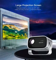 Проектор Magcubic MG50 Pro, Grey, LED, WiFi 6 / Bluetooth 5.0, 1280x720, 300 Лм, 5 Вт, Hi3751V352 (4 ядра), HDMI, USB, Android 12, пульт ДК - Картинка 3