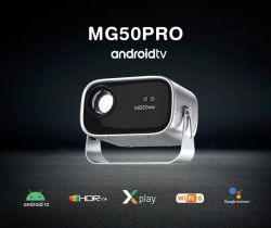 Проектор Magcubic MG50 Pro, Grey, LED, WiFi 6 / Bluetooth 5.0, 1280x720, 300 Лм, 5 Вт, Hi3751V352 (4 ядра), HDMI, USB, Android 12, пульт ДК - Картинка 5