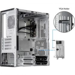 ������ Chieftec UNI BS-20B-OP, Black, ��� ��, Mini Tower, Micro ATX / Mini ITX, 1xType-C / 1xUSB 3.2 / 2xUSB 2.0, ����. CPU - 143 �� / VGA - 270 ��, 1x90 �� �����, 1�9.5�� ����� ��� ����������� �������, 0.8 �� SGCC - �������� 5