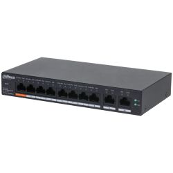 PoE ��������� Dahua DH-CS4010-8ET-60, 8�10/100/1000 PoE, 2�1000 RJ45 (Uplink), Black - �������� 2