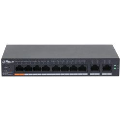 PoE ��������� Dahua DH-CS4010-8ET-60, 8�10/100/1000 PoE, 2�1000 RJ45 (Uplink), Black - �������� 3