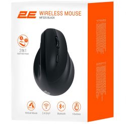 ���� ���������� 2E MF325 Silent, Black, Bluetooth / USB (2.4GHz), ������� (������ PixArt 3212), 800-2400 dpi, 30 IPS, 6 ������, �� 10 �, 1xAA (2E-MF325WBK) - �������� 6