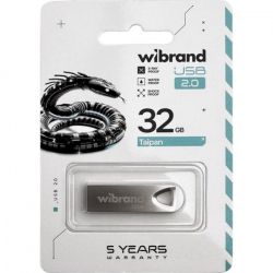   USB 32Gb Wibrand Taipan, Silver, USB 2.0 (WI2.0/TA32U2S) -  2