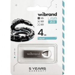   USB 4Gb Wibrand Taipan, Silver, USB 2.0 (WI2.0/TA4U2S) -  2