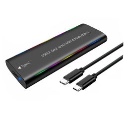 ������ ������� Dynamode, Black, M.2, Type-C 3.2 Gen2, 1xM.2 NVMe / SATA, ������ 2230/2242/2260/2280 (DM-CAD-SSD10)