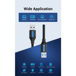 Кабель USB 3.0 AM - USB AM, 1 м, Black, Vention (CONBF) - Картинка 2