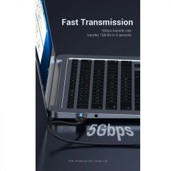 Кабель USB 3.0 AM - USB AM, 1 м, Black, Vention (CONBF) - Картинка 3