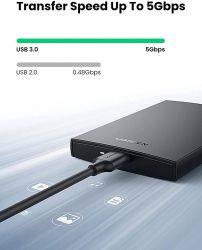 ������ ������� Ugreen CM237, Black, 2.5", USB 3.0, 1xSATA (60353) - �������� 3