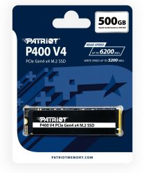 SSD ���������� Patriot P400 V4 500Gb PCI-E 4.0 x4 M.2 2280 3D TLC (P400VP500GM28H) - �������� 3