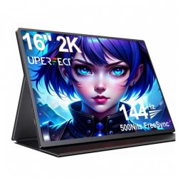 ������� 16" UPERFECT UGame C2 Pro, Black, WLED, IPS, 2560x1600, 16:10, 3 ��, 144 ��, 350 ��/�, 1000:1, 178�/178�, 1�Type-C/ mini-HDMI, RJ-45, Vesa 75x75