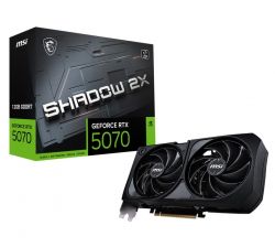³�������� GeForce RTX 5070, MSI, SHADOW 2X, 12Gb GDDR7, 192-bit, HDMI/3xDP, 2527/28000 MHz, 16-pin (G5070-12S2)