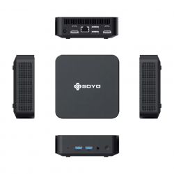 Неттоп Soyo M4 Pro, Black, N150 (4x0.1-3.6 GHz), 16Gb DDR4, 512Gb SSD NVMe, Graphics, WiFi 6, Bluetooth 5.2, GLan, 2xType-C / 2xUSB 3.2 / 2xUSB 2.0, 2xHDMI, Windows 11 Pro - Картинка 6