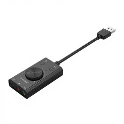Звуковая карта USB 2.0, Orico SC2, Black, 10 см - Картинка 2