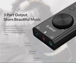 Звуковая карта USB 2.0, Orico SC2, Black, 10 см - Картинка 6