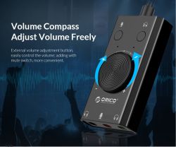 Звуковая карта USB 2.0, Orico SC2, Black, 10 см - Картинка 7