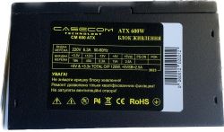 Блок живлення 600 Вт, Casecom, Black, 12 см, 1xMolex / 4xSATA / 1x6+2-pin / 1x4+4-pin / 1x20+4-pin (CM 600 ATX) - Картинка 3