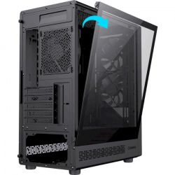 Корпус GameMax Focus MB, Black, без БП, Micro Tower, для MicroATX / Mini-ITX, 1xType-C / 1xUSB 3.0 / 1xUSB 2.0, макс. CPU - 155 мм / VGA - 330 мм, 3x120 мм, боковая панель из закаленного стекла - Картинка 6