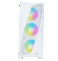 Корпус 2E Gaming Aruba (G3313W), White, без БЖ, Mid Tower, для ATX / Micro ATX / Mini ITX, 1xUSB 3.0 / 2xUSB 2.0, макс. CPU - 165 мм / VGA - 330 мм, 5x120 ARGB, бічна панель із загартованого скла (2E-G3313W) - Картинка 2