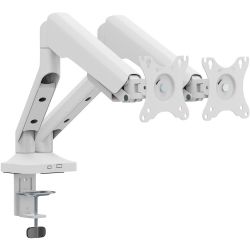 Кронштейн настільний для монітора 17-35" OfficePro MA442W, White, для двох екранів, VESA 100x100 мм/75x75 мм, регулювання (повороту, нахилу, обертання, висоти), навантаження до 12 кг - Картинка 4