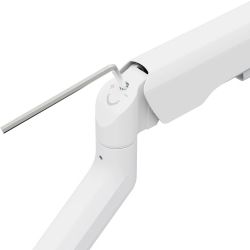 Кронштейн настільний для монітора 17-35" OfficePro MA442W, White, для двох екранів, VESA 100x100 мм/75x75 мм, регулювання (повороту, нахилу, обертання, висоти), навантаження до 12 кг - Картинка 7