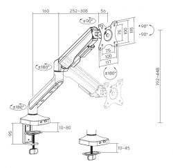 � ��������� ��������� ��� �������� 17-42" OfficePro MA441W, White, VESA 100x100 ��/75x75 ��, ����������� (��������, ������, ���������, ������), ������������ �� 12 �� - �������� 7