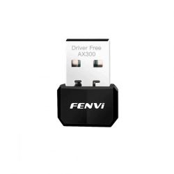   Fenvi AX300, Black, USB 2.0, WiFi 6,  300 Mb/s, AIC8800