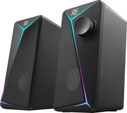 ������������ ������� 2.0 Defender J5, Black, 6 ��, 3.5 ��, LED ���������, ������� �� USB, 1 � (65965) - �������� 2