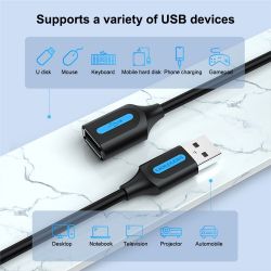 ������ USB 2.0 AM - USB AF, 2 �, Black, Vention (CBIBH) - �������� 7