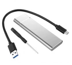 ������ ������� CHiNa AAM2, Silver, M.2, Type-C 3.1, 1xM.2 NVMe, ������ 2230/2242/2260/2280, ���������� ������