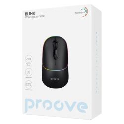 Мышь беспроводная Proove Blink, Black, Bluetooth 5.0 / Bluetooth 3.0 / USB 2.4GHz / Type-C, оптическая, 800 - 1600 dpi, RGB подсветка, 4 кнопки, аккумулятор 650 mAh (WMBL00002001) - Картинка 6