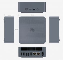 Неттоп Beelink EQR5, Grey, Ryzen 5 Pro 5650U (6x2.3-4.2 GHz), 16Gb DDR4 3200 MHz SO-DIMM, 500Gb SSD NVMe, 1xM.2 2280, Radeon RX Vega 7, WiFi 6, Bluetooth 5.2, 2xGLan, Type-C / 3xUSB 3.2 / 1xUSB 2.0, 2xHDMI, Windows 11 Pro - Картинка 4