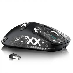 ���� ������������ Attack Shark X3 Max, Black (Grip Tape), Bluetooth 5.2 / USB 2.4GHz / Type-C, ���������� (������ PixArt PAW3950), �� 42 000 dpi, 50G, 750IPS, 5 ������, ������������� Omron, �����������, 49 �
