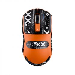 ���� ������������ Attack Shark X3, Orange (Tape), Bluetooth 5.2 / USB 2.4GHz / Type-C, ���������� (������ PixArt PAW3395), �� 26 000 dpi, 50G, 650IPS, 5 ������, ������������� Kailh GM 8.0, �����������, 49 � - �������� 2