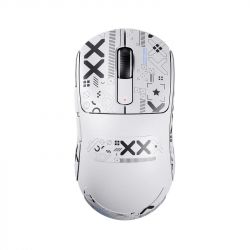 ���� ������������ Attack Shark X3, White (Tape), Bluetooth 5.2 / USB 2.4GHz / Type-C, ���������� (������ PixArt PAW3395), �� 26 000 dpi, 50G, 650IPS, 5 ������, ������������� Kailh GM 8.0, �����������, 49 � - �������� 2