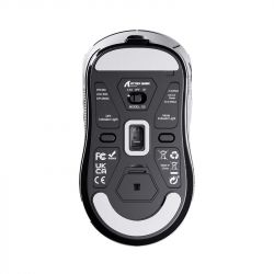 ���� ������������ Attack Shark X3, White (Tape), Bluetooth 5.2 / USB 2.4GHz / Type-C, ���������� (������ PixArt PAW3395), �� 26 000 dpi, 50G, 650IPS, 5 ������, ������������� Kailh GM 8.0, �����������, 49 � - �������� 5