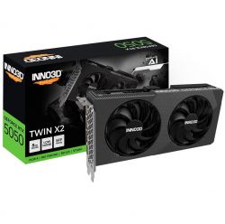  GeForce RTX 5050, Inno3D, TWIN X2, 8Gb GDDR6, 128-bit, HDMI/3xDP, 2572/20000 MHz, 8-pin (N50502-08D6-174071N)