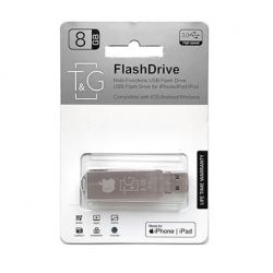 ���� ���������� USB 8Gb T&G TG004IOS, Silver, Lightning / USB 3.0 / microUSB (TG004IOS-8G3)