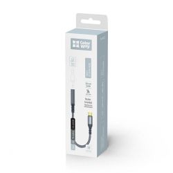 Кабель-перехідник звуковий, Type-C (M) - 3.5 мм (F), 15 см, Grey, ColorWay (CW-AD-CJ) - Картинка 5
